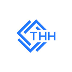 THH technology letter logo design on white  background. THH creative initials technology letter logo concept. THH technology letter design.