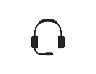Headphone icon vector on white background