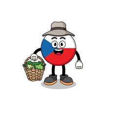 Character Illustration of czech republic as a herbalist