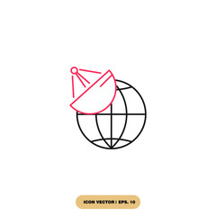 Fototapeta na wymiar satellite icons symbol vector elements for infographic web
