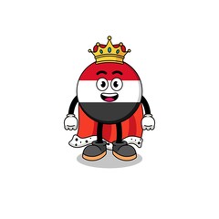 Mascot Illustration of yemen flag king