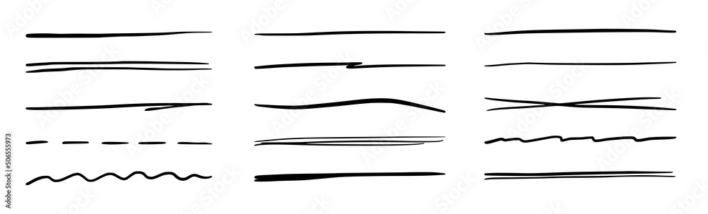 Poster line marker stroke underline. marker highlight brush effect. handwriting vector brush underline stro
