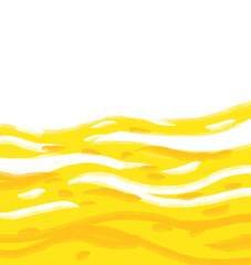 Yellow lemon juice wave bavjground banner hand draw illustration