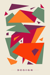 Poster in style of cubism, abstractionism