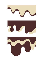 Liquid drips decorative set of elements