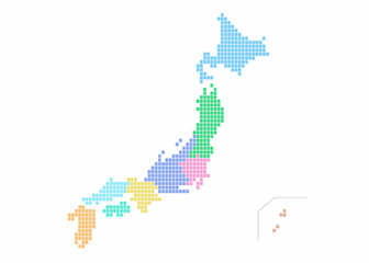 ドット絵　日本地図