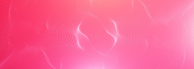 Abstract colorful digital particles wave with bokeh and light background, 3d render wave line dot background, line wave light glowing effect particular background.	
