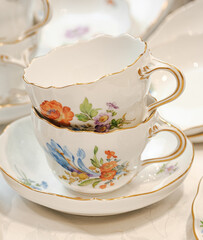 vintage dining set tableware Porcelain Meissen Keramik