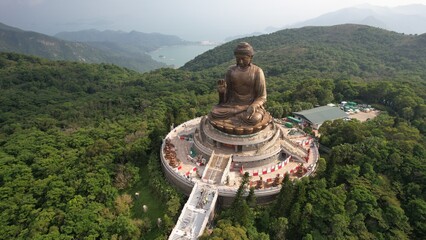 big buddha statue in Lantau island - 506559771