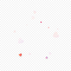 heart love vector confetti frame valentine pink