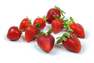 Fototapeta na wymiar strawberries isolated on white background