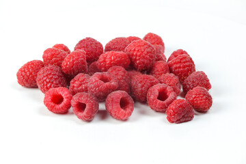 raspberries isolated on a white background