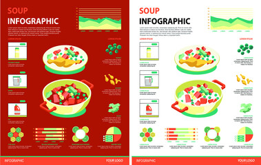 Soup Infographic Illustration Light and Dark