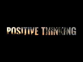 Motivation qoute with the word POSITIVE THINKING