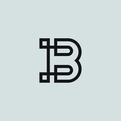 Obraz premium B logo design vector templates, simple b logo. 