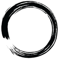 Enso Zen Circle Brush Paint Vector Logo Illustration Design Template