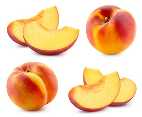 Peach isolated on white background