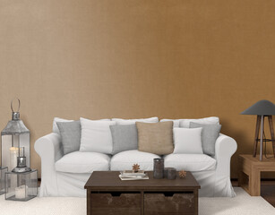 living room interior with sofa