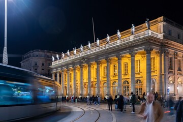 The Opera National of Bordeaux at night