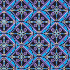 Seamless repeating oriental pattern. Mandala illustration.