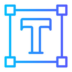 typography gradient icon