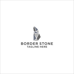Border stone logo icon design vector 