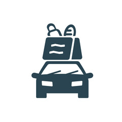 Vector web icon for online ordering and delivery of food and goods. Flat design.