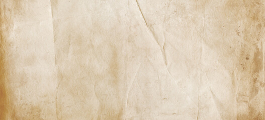 Old brown crumpled paper texture background