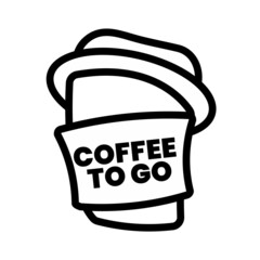 Delicious coffee paper cup icon. Drink vector illustration design