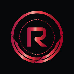 letter R company logo illustration design