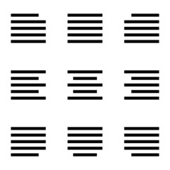 Set of vector align paragraph icon design, black icons color