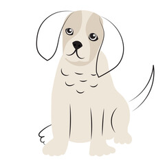 doodle puppy, cartoon cute dog, isolated, isolated, vector