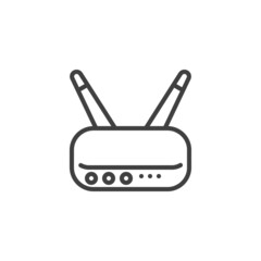 Wifi router line icon