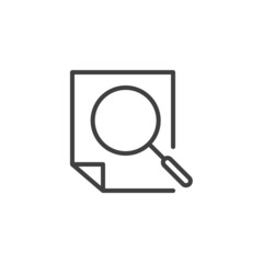 File search line icon