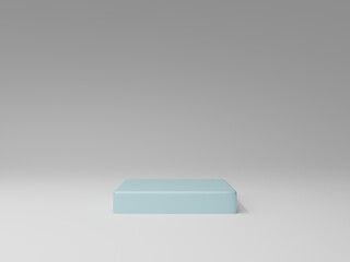 3D render of the rectangular platform for placing the product.