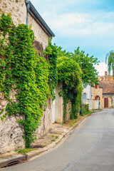 Janvry, FRANCE - May 22, 2022: Street view of old village Janvry in France
