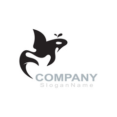 Orca logo image fish animal sea design illustration icon