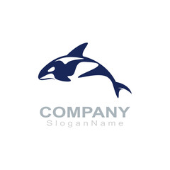 Orca logo image fish animal sea design illustration icon