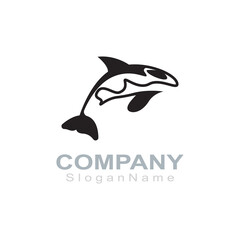 Orca logo image fish animal sea design illustration icon