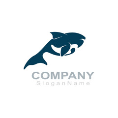 Orca logo image fish animal sea design illustration icon