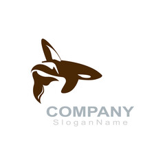Orca logo image fish animal sea design illustration icon