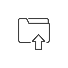 Upload folder line icon