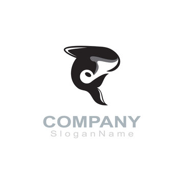 Orca logo image fish animal sea design illustration icon