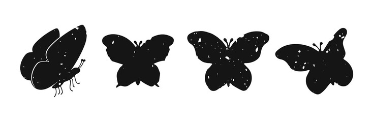 collection of butterflies vector silhouette. butterflies vector silhouette llustration,