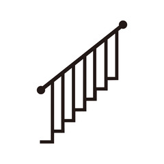 Stair railing vector illustration. Railing icon symbol