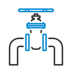 Icon Of Pipe With Valve