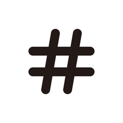 Obraz premium Hashtag icon. Hashtag vector logo illustration