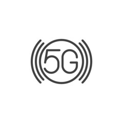 5G connection line icon