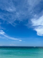 Naklejka na ściany i meble beach with blue sky