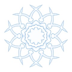 Ethnic oriental mandala. Repeating floral patterns. New Year's snowflake. Background for scrapbooking.